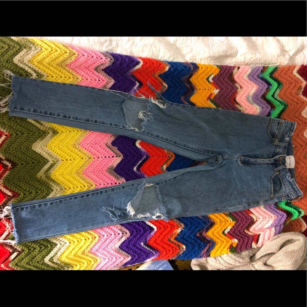 ABrand high rise skinny jeans